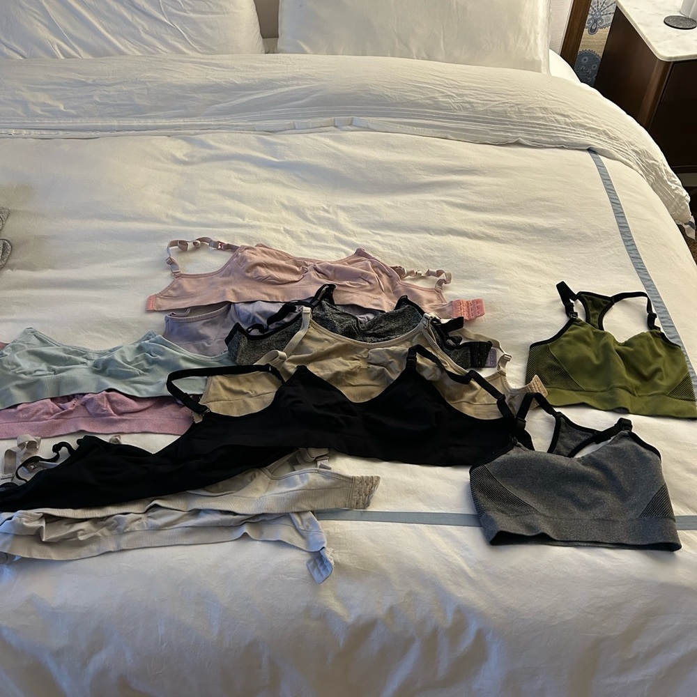 Assortment of nursing bras
